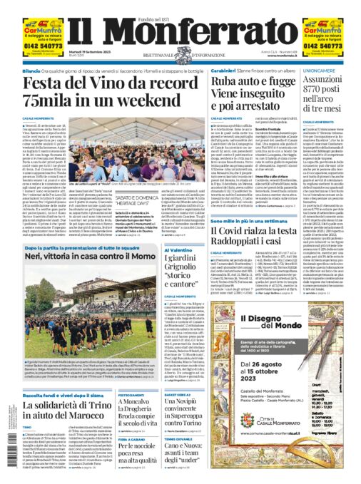 Il Monferrato - Edizione 69 del 19/09/2023